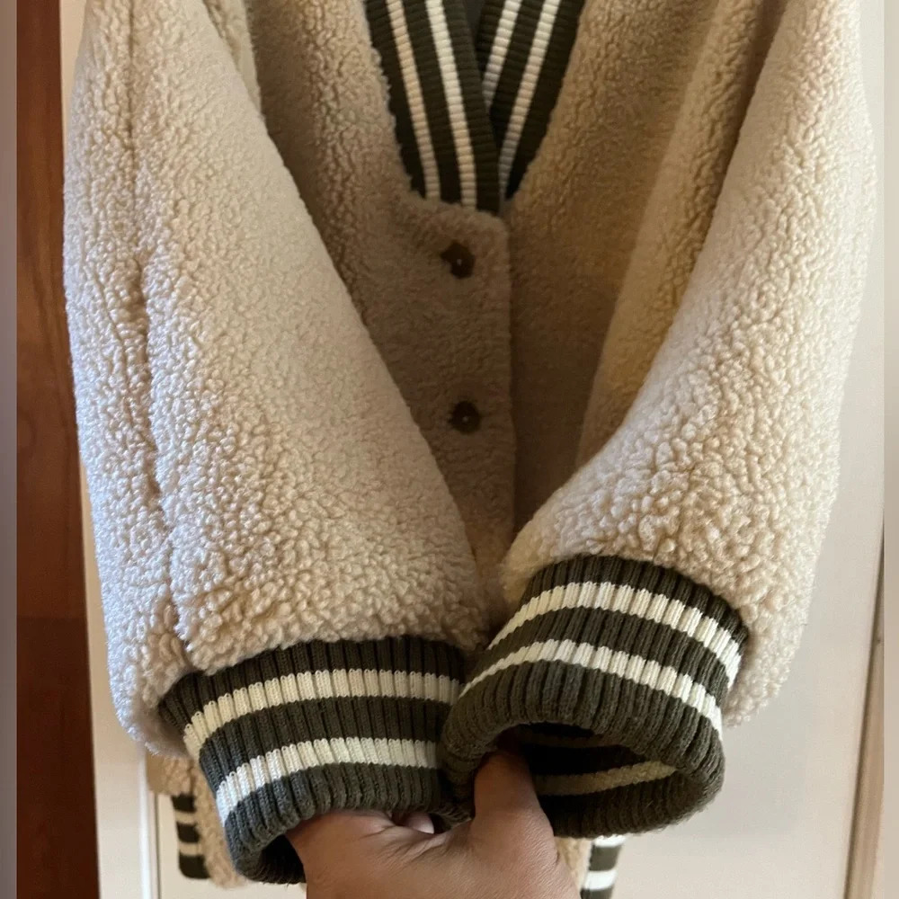 Free People We the Free Sherpa Varsity Jacket - Picture 6 of 10